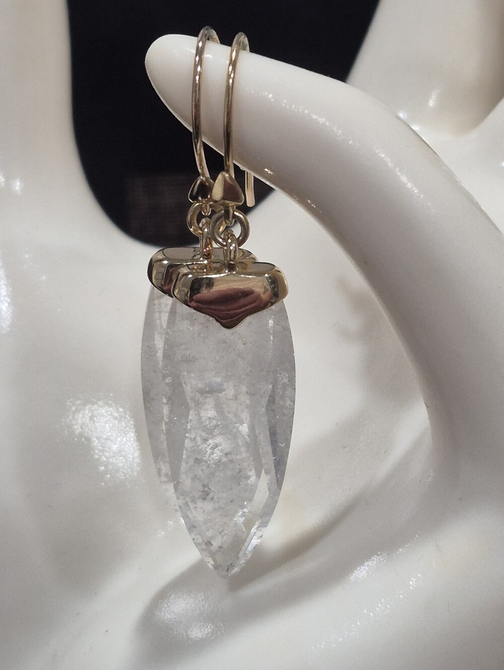 Rare Stella & Dot Aria Quartz Crystal Drop Earrings